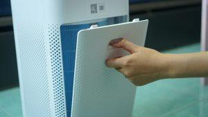 Dust is removed from the air using air purifiers.