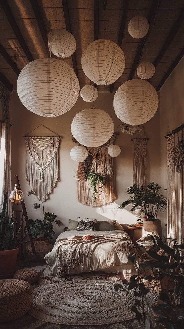 35 BOHO Bedroom Lighting Ideas: Cozy Tips for a Relax Bed - INFOR EASY HOME