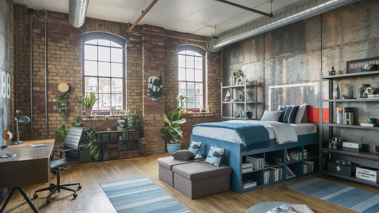 33 Cool And Unique Bedroom Designs For Teen Boys INFOR EASY HOME Loft Style Teen Boys Bedroom Design