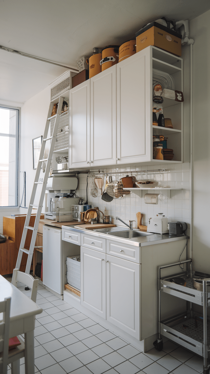 Beautiful view of Small Apartment Kitchen Design With Floating Shelves