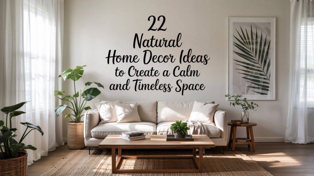 22 Natural Home Decor Ideas to Create a Calm and Timeless Space