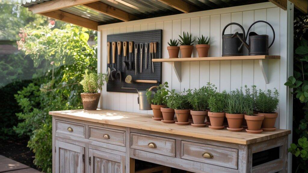 25 Inspiring Potting Station Setups for a Dreamy Backyard Garden