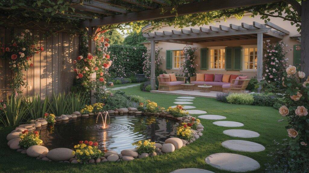 26 Dreamy Garden Ideas to Blend Relaxing Patios with Magical Ponds