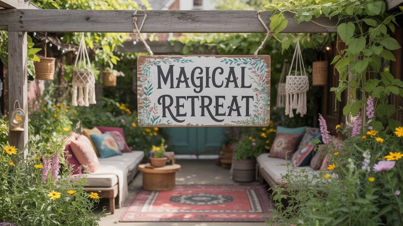20+ Hippie Boho Garden Ideas Outdoor Space into a Magical Retreat
