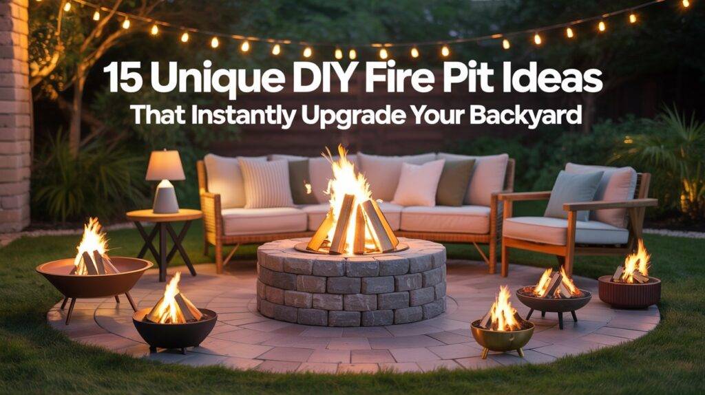 15 Unique DIY Fire Pit Ideas That Instantly Upgrade Your Backyard