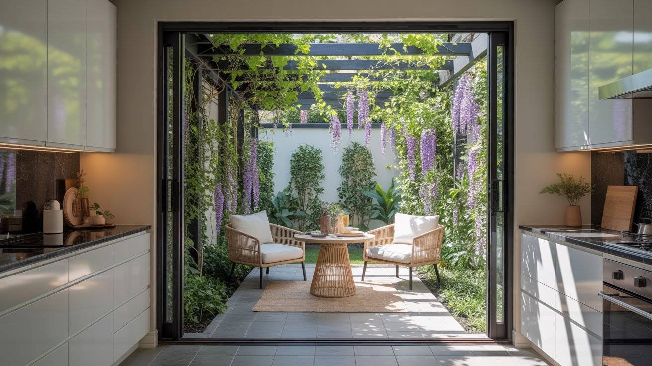 23 Ways to Open Your Kitchen into a Pergola Garden for Small Patios