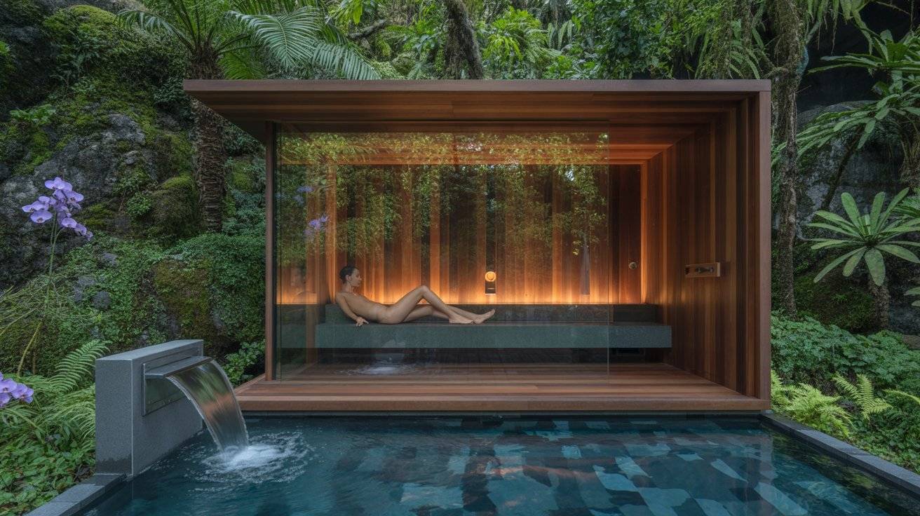 The Pinnacle of Luxury Designing an Indoor Outdoor Bathroom with a Sauna