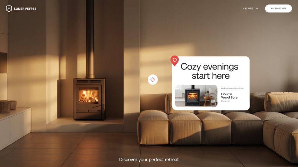 Warm, Organized & Stylish: The Magic of a Wood Stove and Modular Sectional