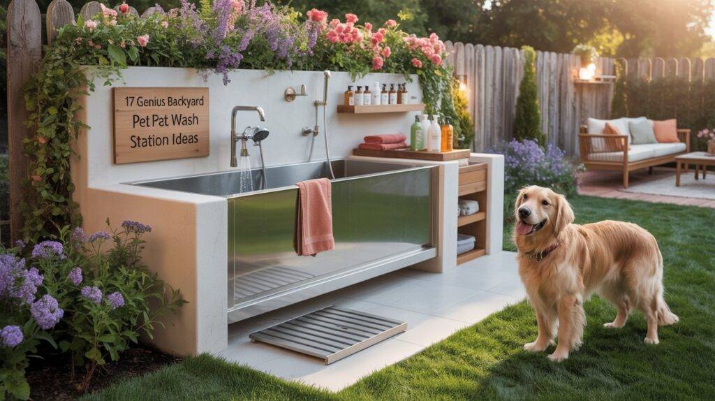 17 Genius Backyard Pet Wash Station Ideas for Clean Cats and Dogs