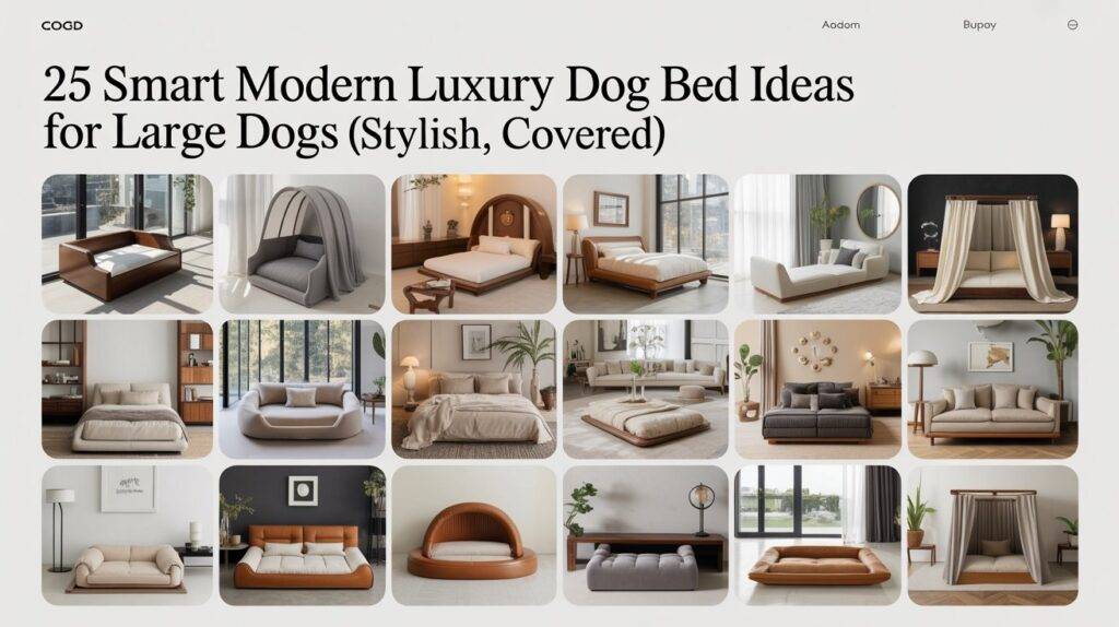 25 Smart Modern Luxury Dog Bed Ideas for Large Dogs (Stylish, Covered)