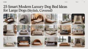 25 Smart Modern Luxury Dog Bed Ideas for Large Dogs (Stylish, Covered)