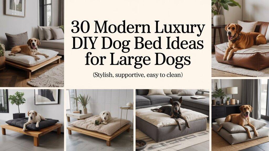 30 Modern Luxury DIY Dog Bed Ideas for Large Dogs Stylish Supportive Clean