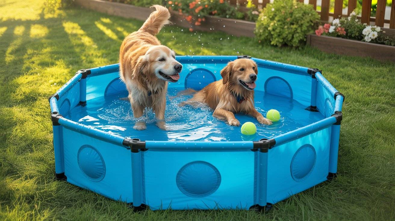 Durable Outdoor Pet Pool for Backyard Summer Fun with Dogs