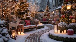 Enchanting Christmas Garden Designs for a Cozy, Festive Backyard