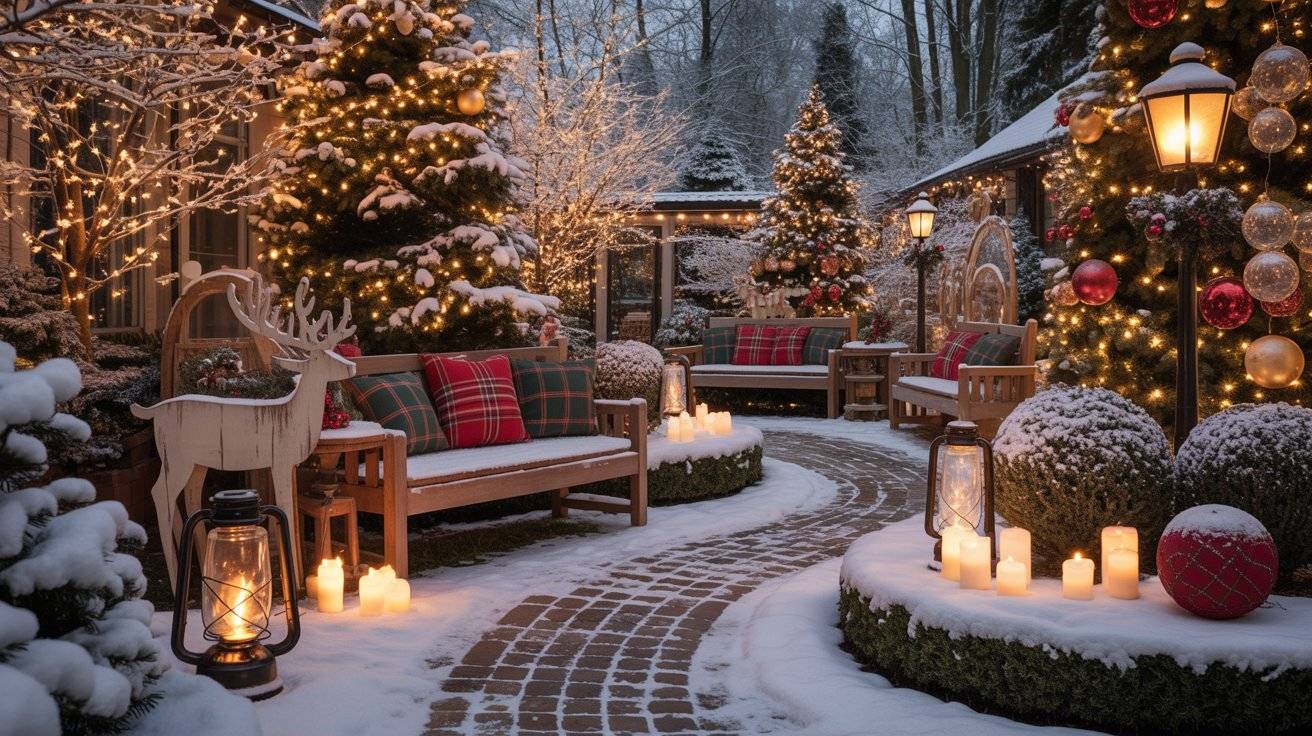 Enchanting Christmas Garden Designs for a Cozy, Festive Backyard