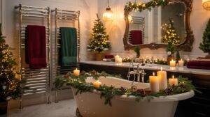 25 Luxury Christmas Bathroom Decor Ideas for a Warm, Cozy Home