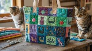 Pinterest worthy Cat Art Quilt Tote Bags Every Cat Lover Will Adore
