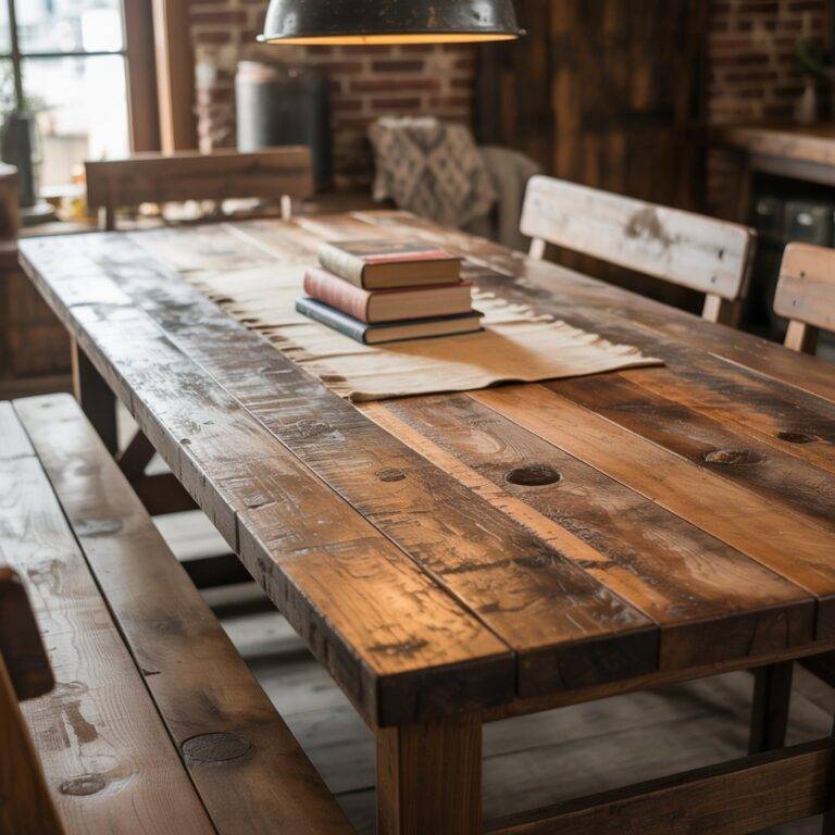 View of Natural Wood Tables: Rustic & Eco-Friendly Furniture - INFOR EASY HOME