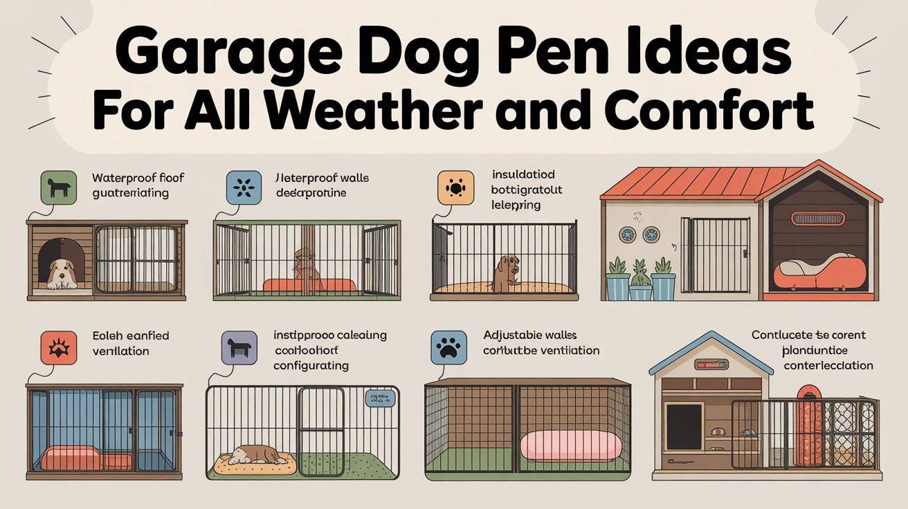 17+ Garage Dog Pen Ideas for All Weather and Comfort