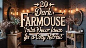 20 Dark Farmhouse Toilet Decor Ideas for a Cozy Retreat