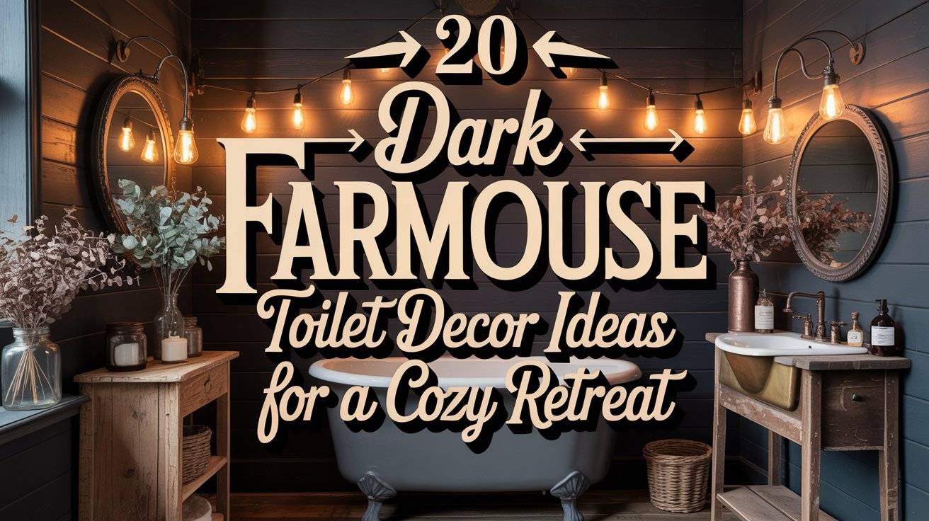 20 Dark Farmhouse Toilet Decor Ideas for a Cozy Retreat