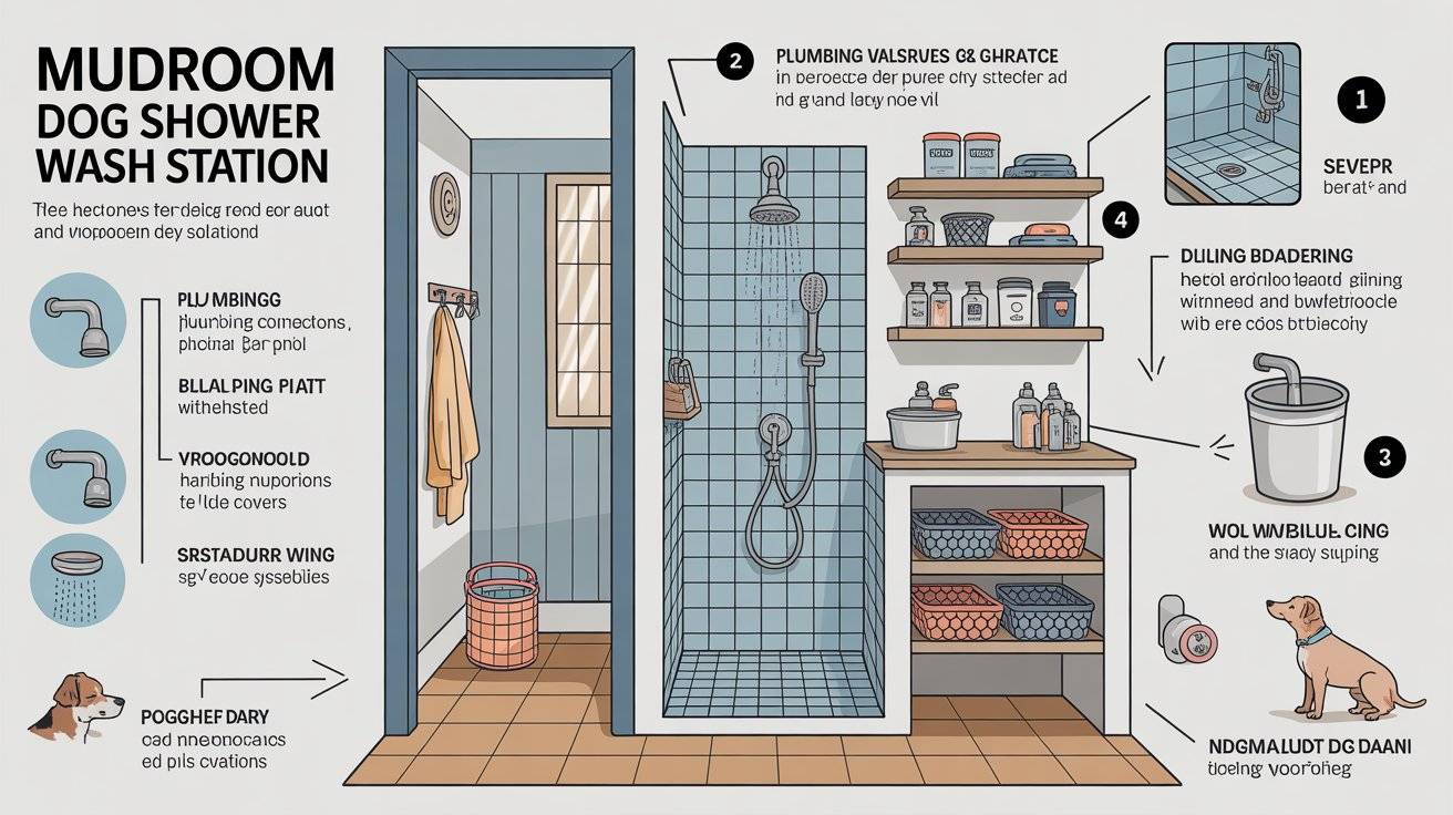 How to Create a Mudroom Dog Shower & Wash Station
