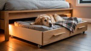 DIY Under Bed Dog Bed: Space-Saving Drawer Idea