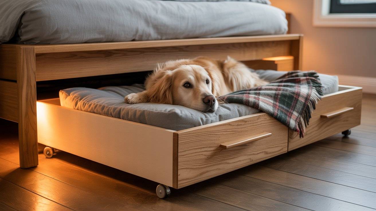 DIY Under Bed Dog Bed: Space-Saving Drawer Idea