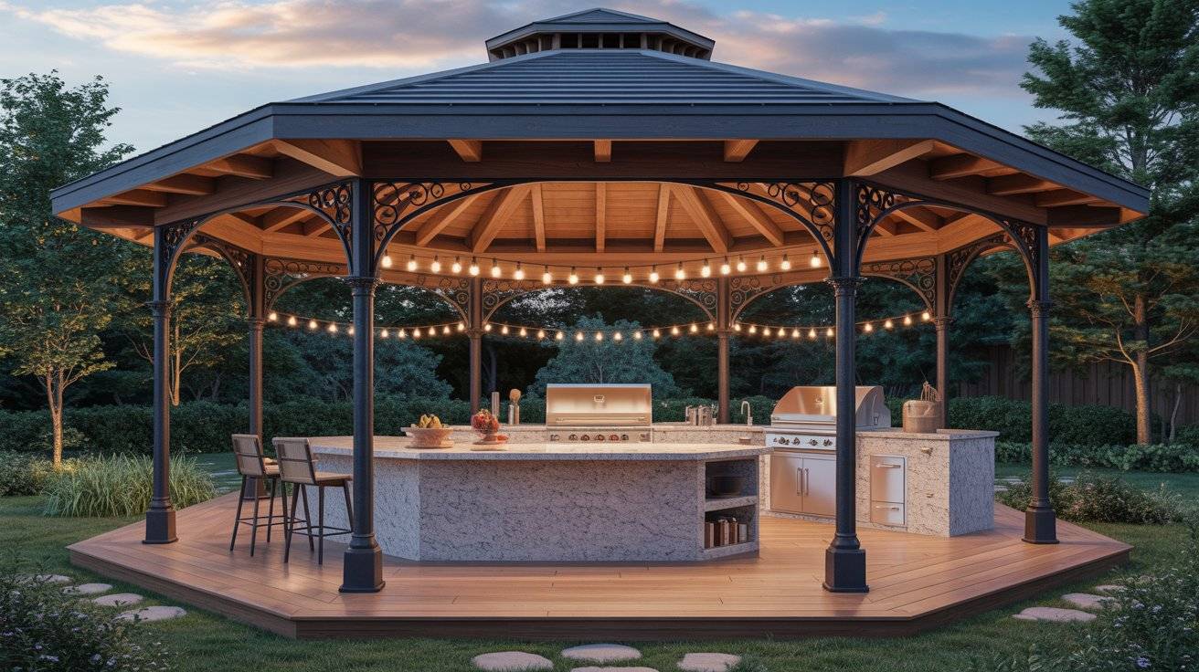 17 Gazebo Concepts That Double as Outdoor Kitchens