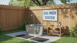A Simple Home Dog Wash Station for Your Backyard