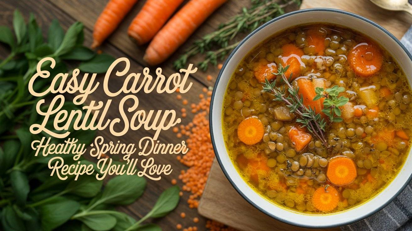 Easy Carrot Lentil Soup Healthy Spring Dinner Recipe You’ll Love
