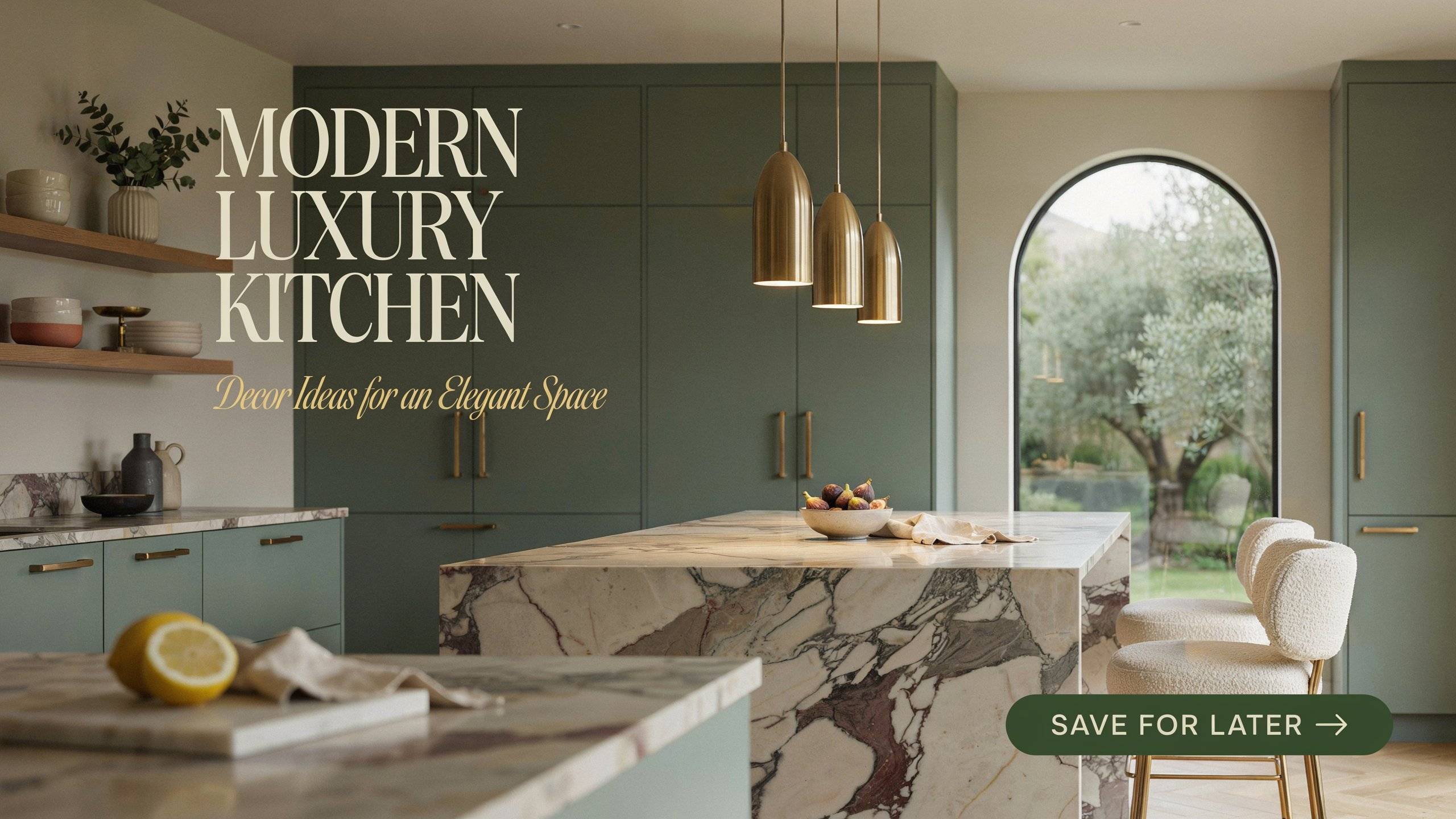 Modern Luxury Kitchen Decor Ideas for an Elegant Space.