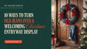 10 Ways to Turn Old Jeans Into a Welcoming Christmas Entryway Display