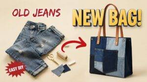Turn Old Jeans Into Something New | Beginner-Friendly Upcycling Tutorial